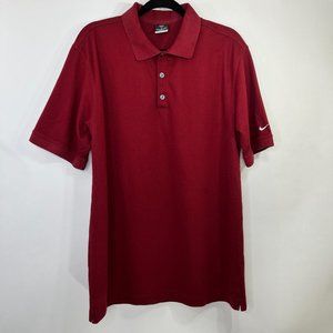 Nike Dri-Fit Golf Men's Short Sleeve Polo Shirt VTG Burgundy Red SIze XL